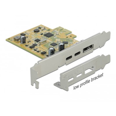 Плата расширения Delock PCI Express x1 до 2 x USB Type-C 10 Gbps (06G7FY)