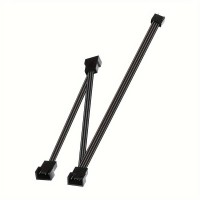 Кабель-удлинитель вентилятора материнской платы Zennova 4pin 1 до 3 Black