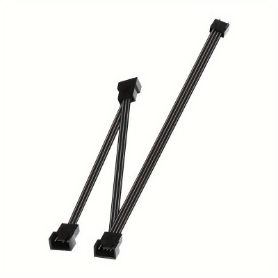 Кабель-подовжувач вентилятора материнської плати Zennova 4pin 1 до 3 Black