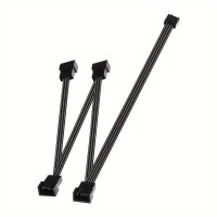 Кабель-удлинитель вентилятора материнской платы Zennova 4pin 1 до 4 Black