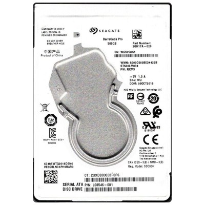 Жесткий диск Seagate BarraCuda 500Gb 7200 об/мин 6 Gbit/s (ST500LM034)