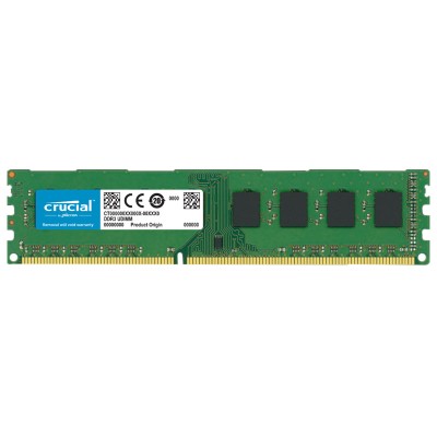 Оперативна пам'ять Crucial 8Gb DDR3-1600 PC3L-12800U (CT102464BD160B) UDIMM Non-ECC Оперативна пам'ять Crucial 8Gb DDR3-1600 PC3L-12800U (CT102464BD160B) UDIMM Non-ECC
