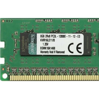 Оперативная память Kingston 8Gb DDR3-1600 PC3L-12800E (KVR16LE11/8) UDIMM ECC Unbuffered