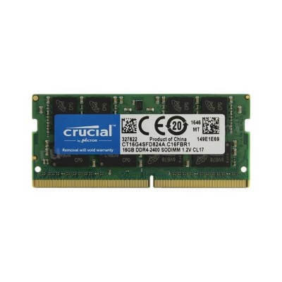 Оперативна пам'ять Crucial 16Gb DDR4-2400 PC4-19200 (CT16G4SFD824A.C16FBR1) SODIMM Non-ECC Small Outline