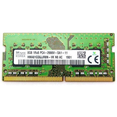 Оперативна пам'ять SK Hynix 8Gb DDR4-2666 PC4-21300 (HMA81GS6JJR8N-VK) SODIMM Non-ECC Small Outline