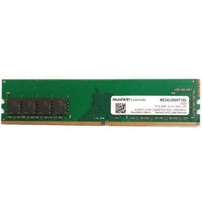 Оперативная память Mushkin 16Gb DDR4-2666 PC4-21300 (MES4U266KF16G) UDIMM Non-ECC Unbuffered