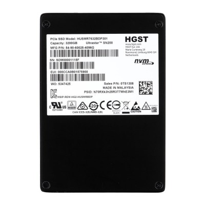 Накопичувач HGST Ultrastar DC SN200 3.2tb U.2 NVME  (16-101081-01 / HUSMR7632BDP301)