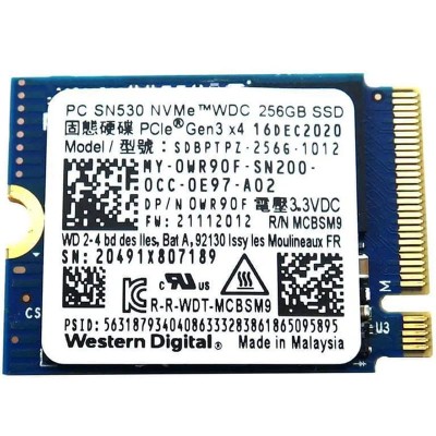 Накопичувач SSD Western Digital SN530 256Gb NVMe M.2 Gen3x4 (SDBPTPZ-256G)
