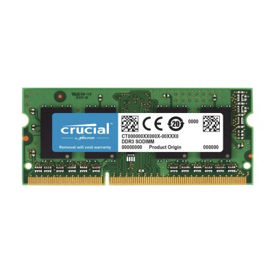 Оперативна пам'ять Crucial 8Gb DDR3-1600 PC3L-12800S (CT102464BF160B) SODIMM Non-ECC Small Outline